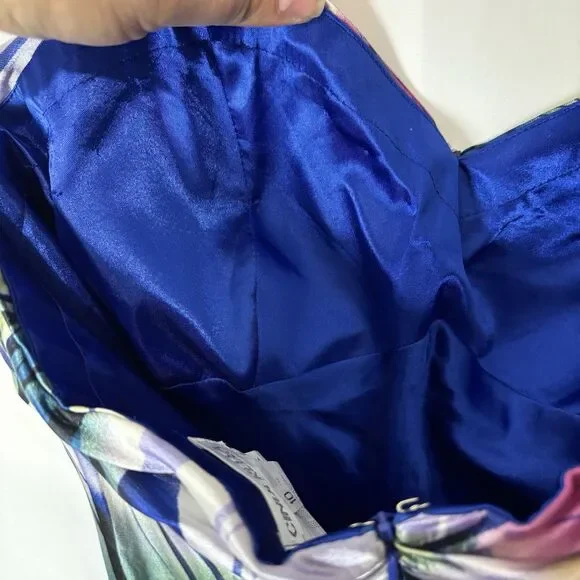 Cinderella Divine Beaded Multicolor Dress Size 10 Formal Wedding Prom Hoco Y2K - Picture 13 of 15